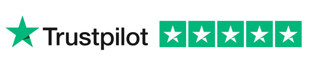 Trustpilot logo with five stars