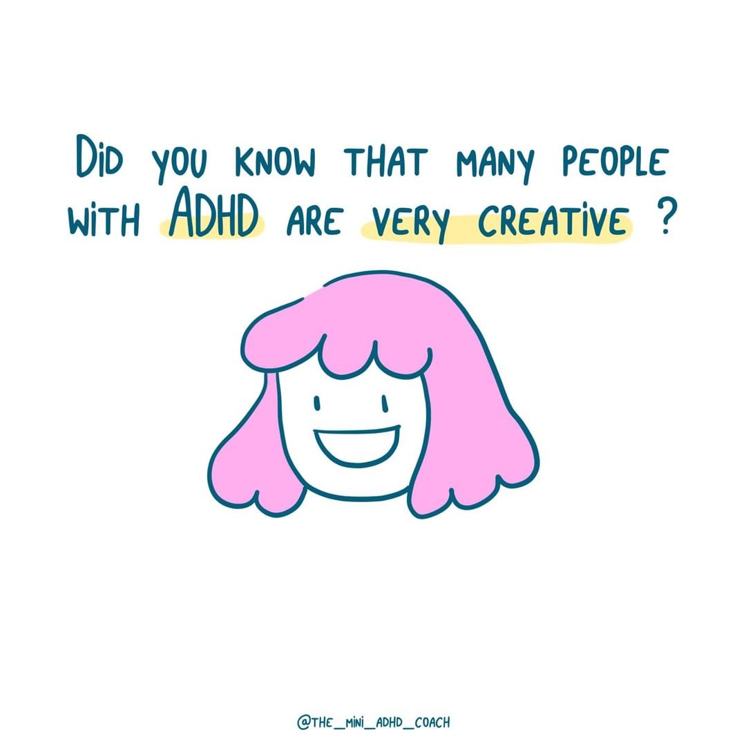 Did you know that many people with ADHD are very creative?