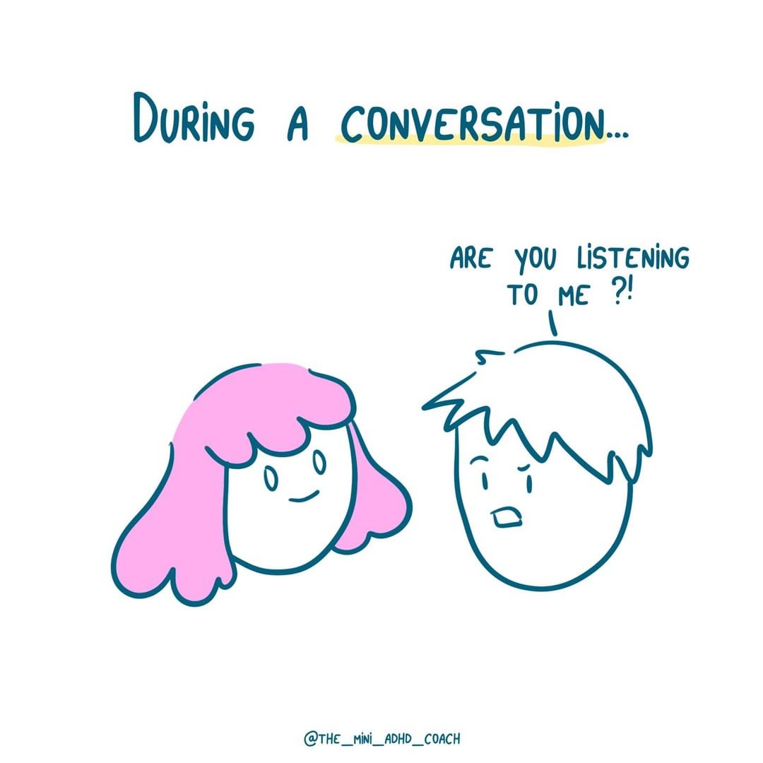 During a conversation...