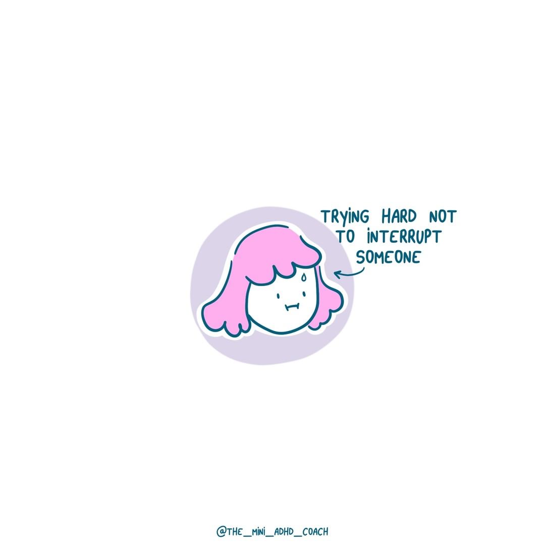 Trying hard not to interrupt someone