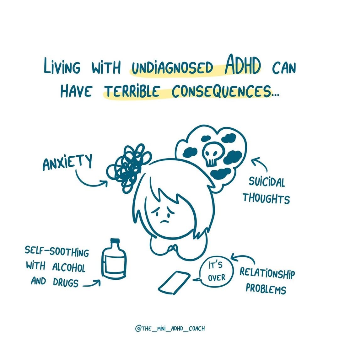 Living with undiagnosed ADHD can have terrible consequences...