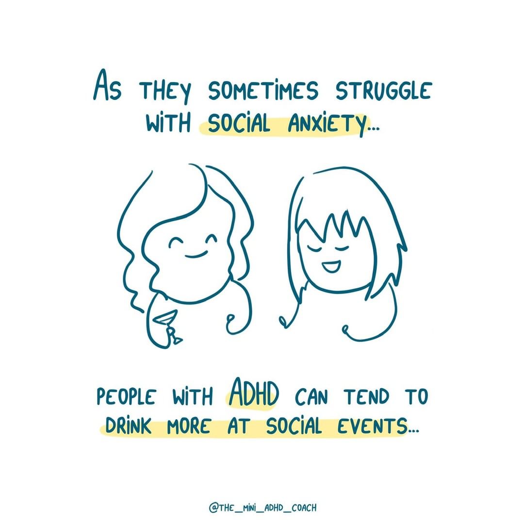 ADHD social anxiety drinking too much