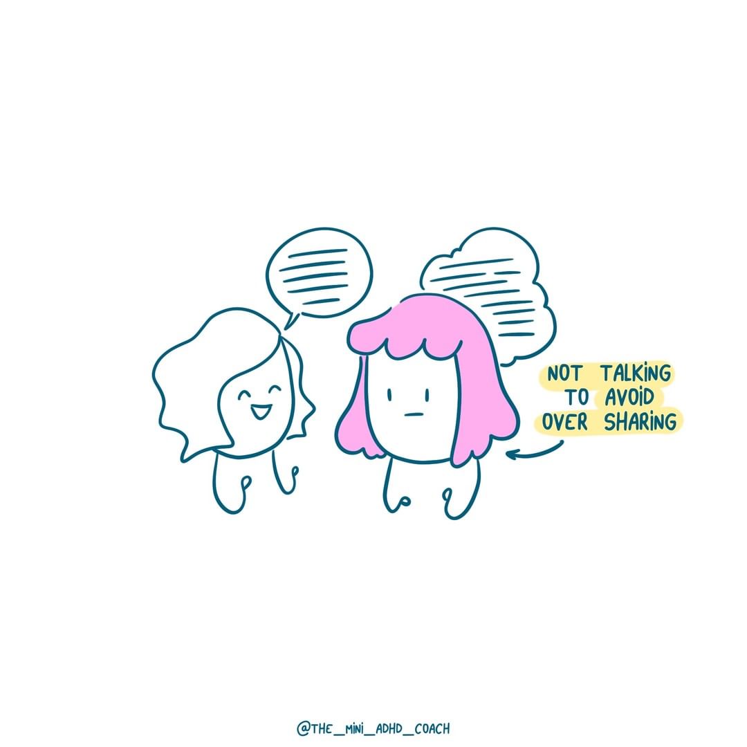 not talking to avoid over sharing