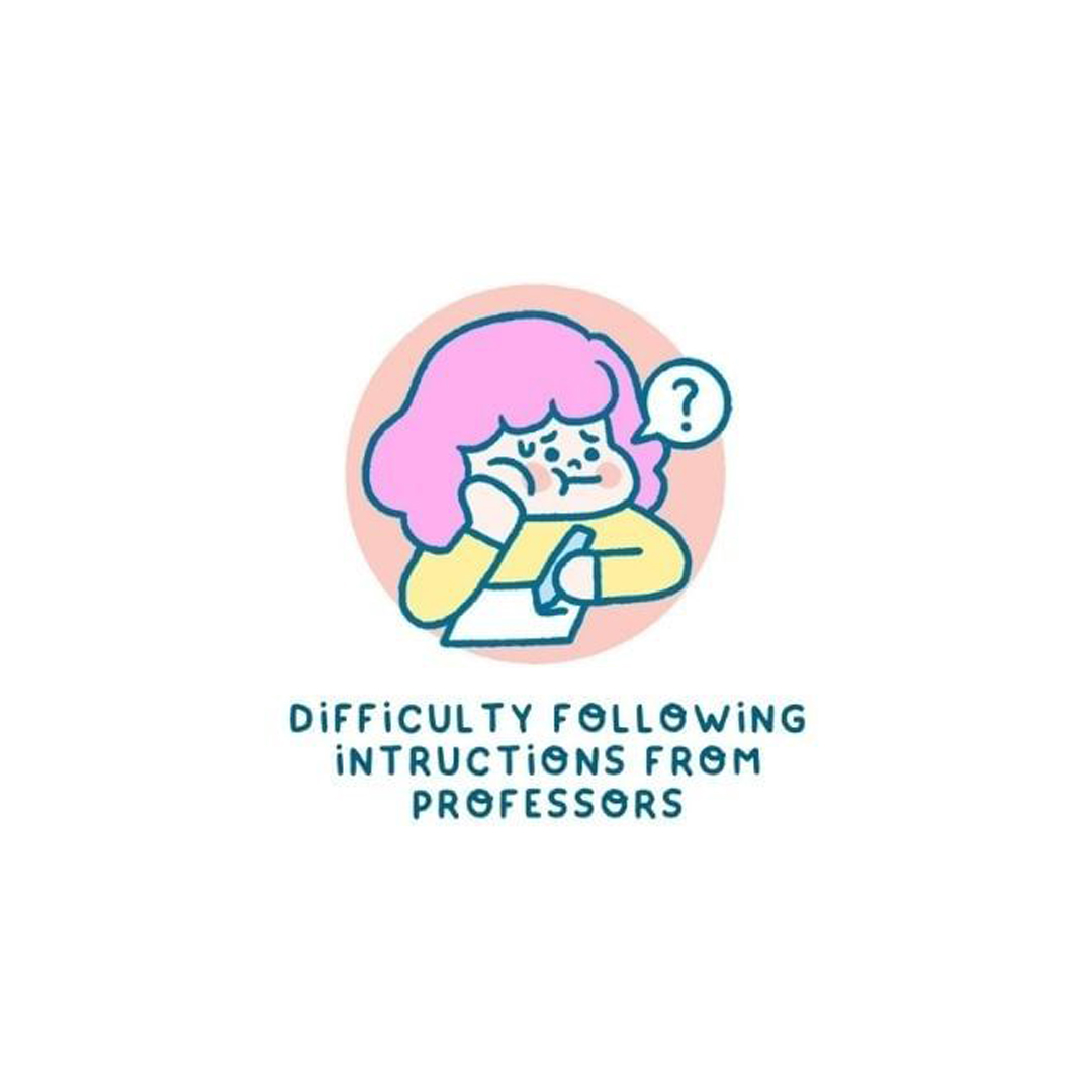 difficulty following introduction from professors