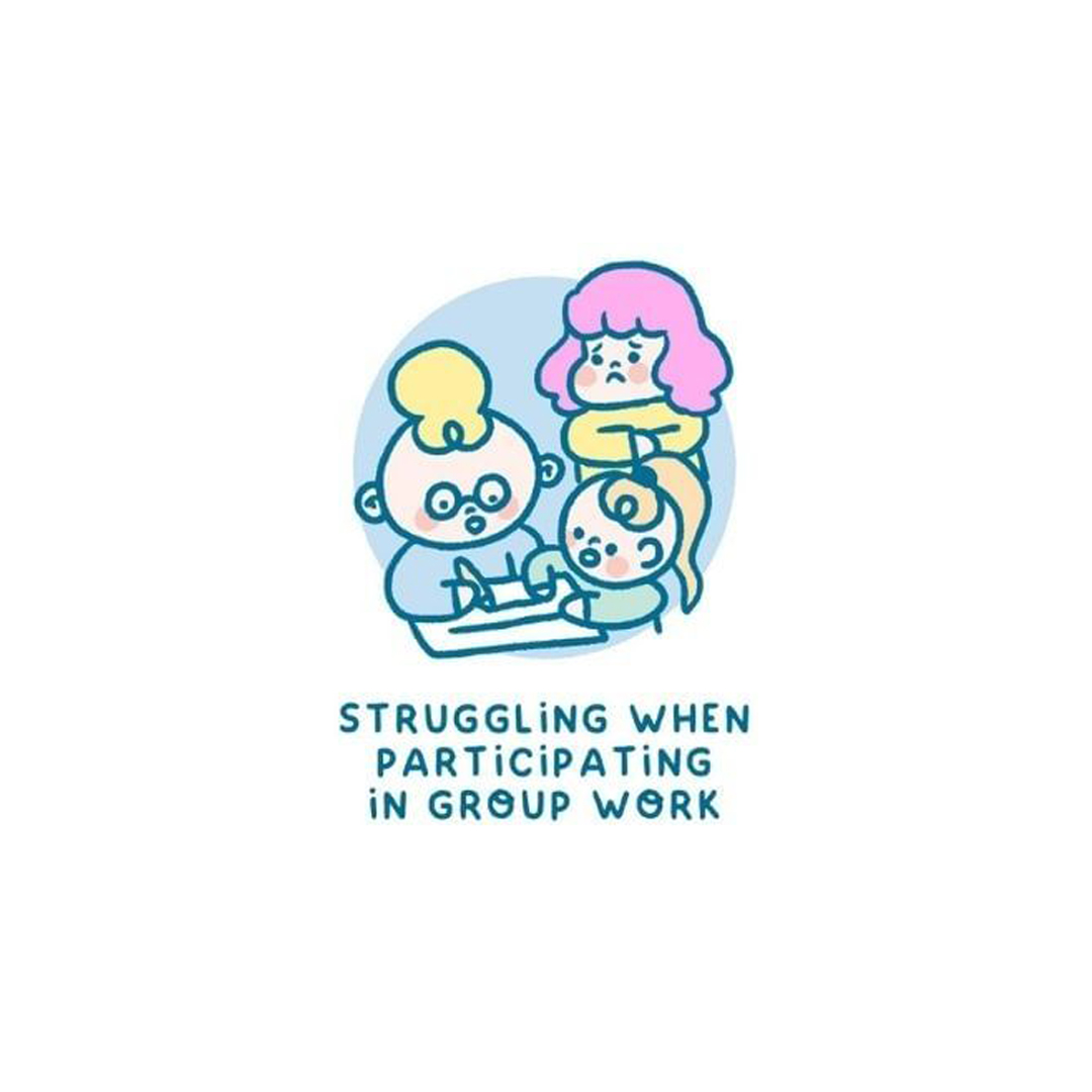 struggling when participating in group work