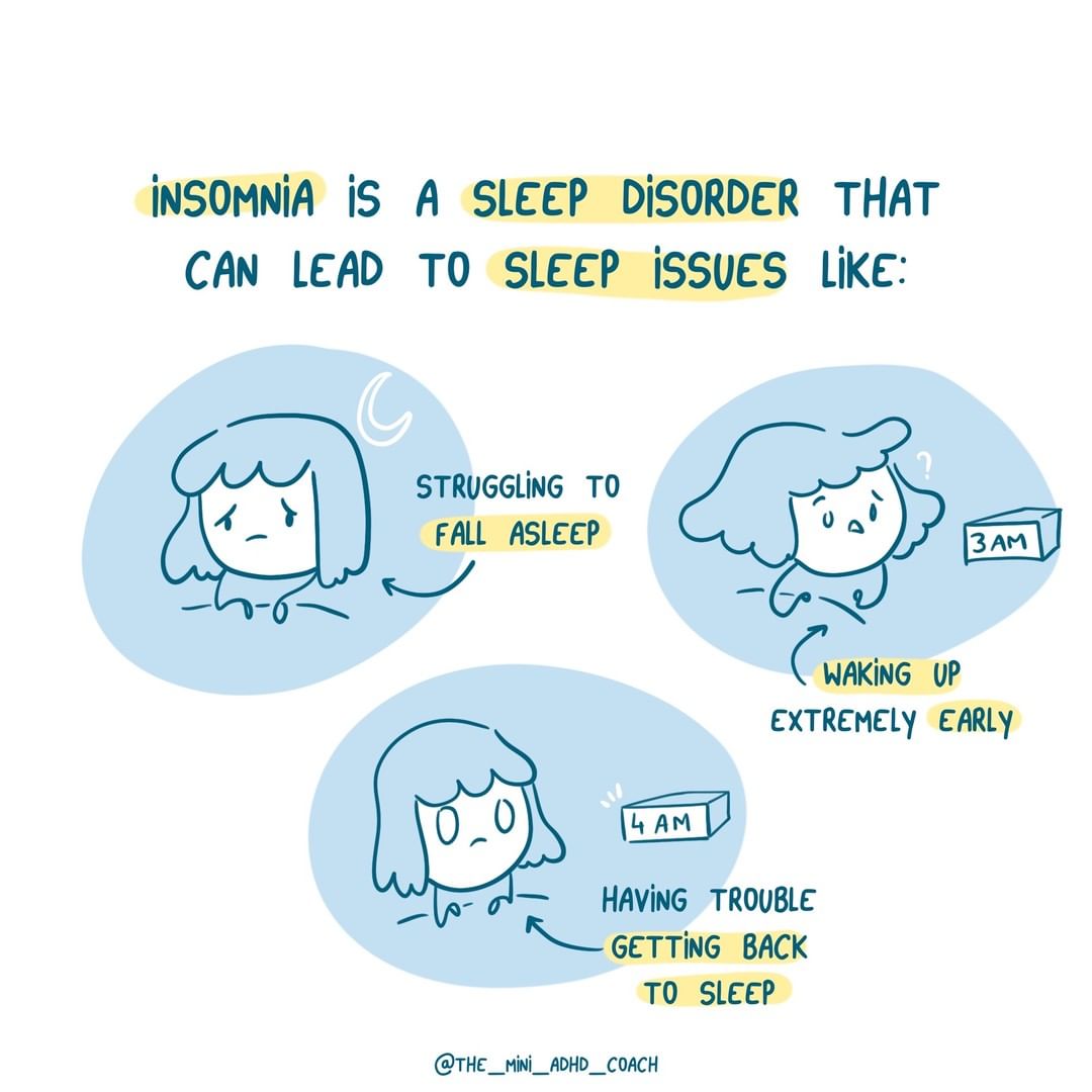 insomnia is a sleep disorder than can lead to sleep issues like: