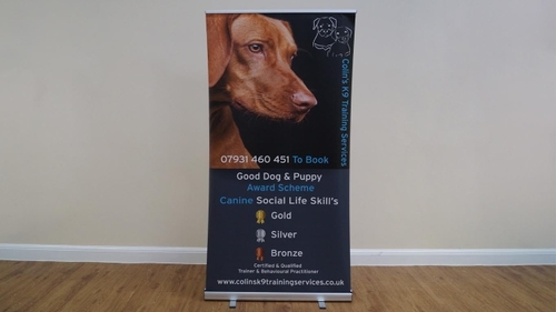 The Colin's K9 Training advertising banner.