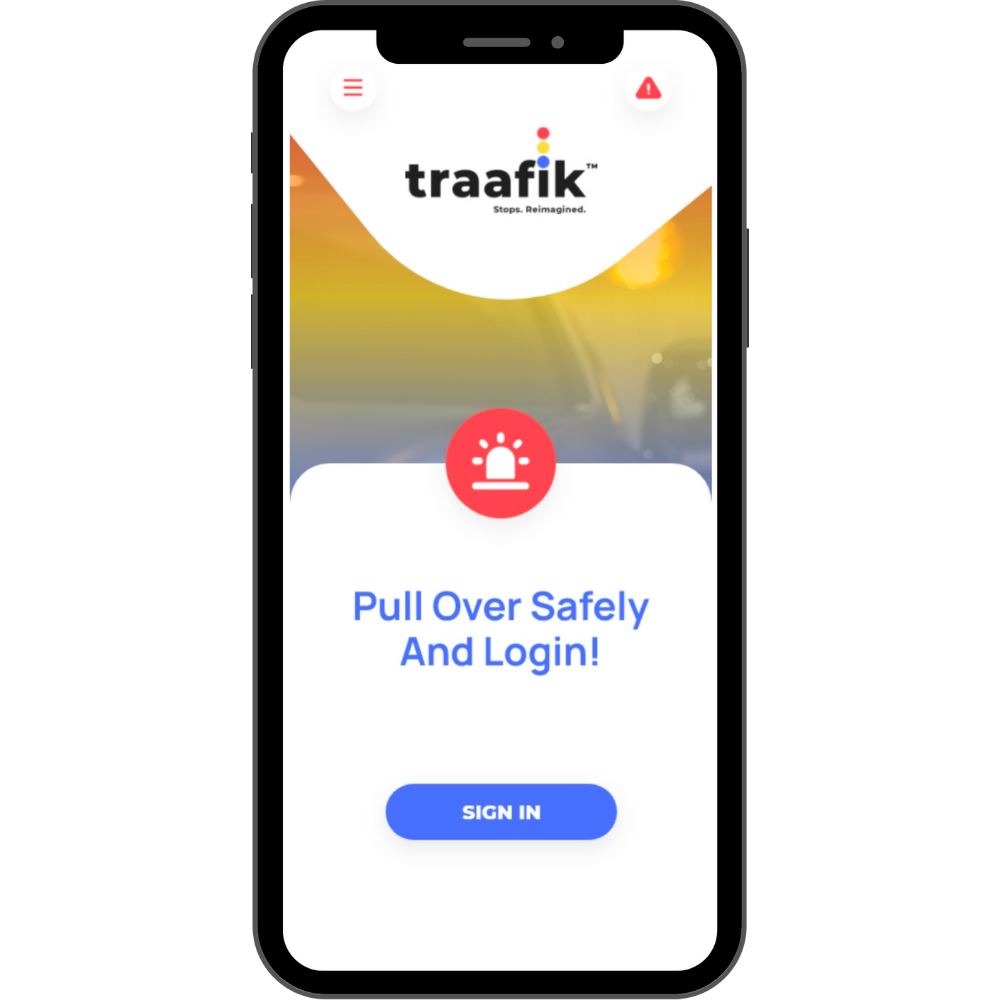 Mobile App, interactions between Police Officers and Drivers Safer, routine traffic stops, Distant e-citations