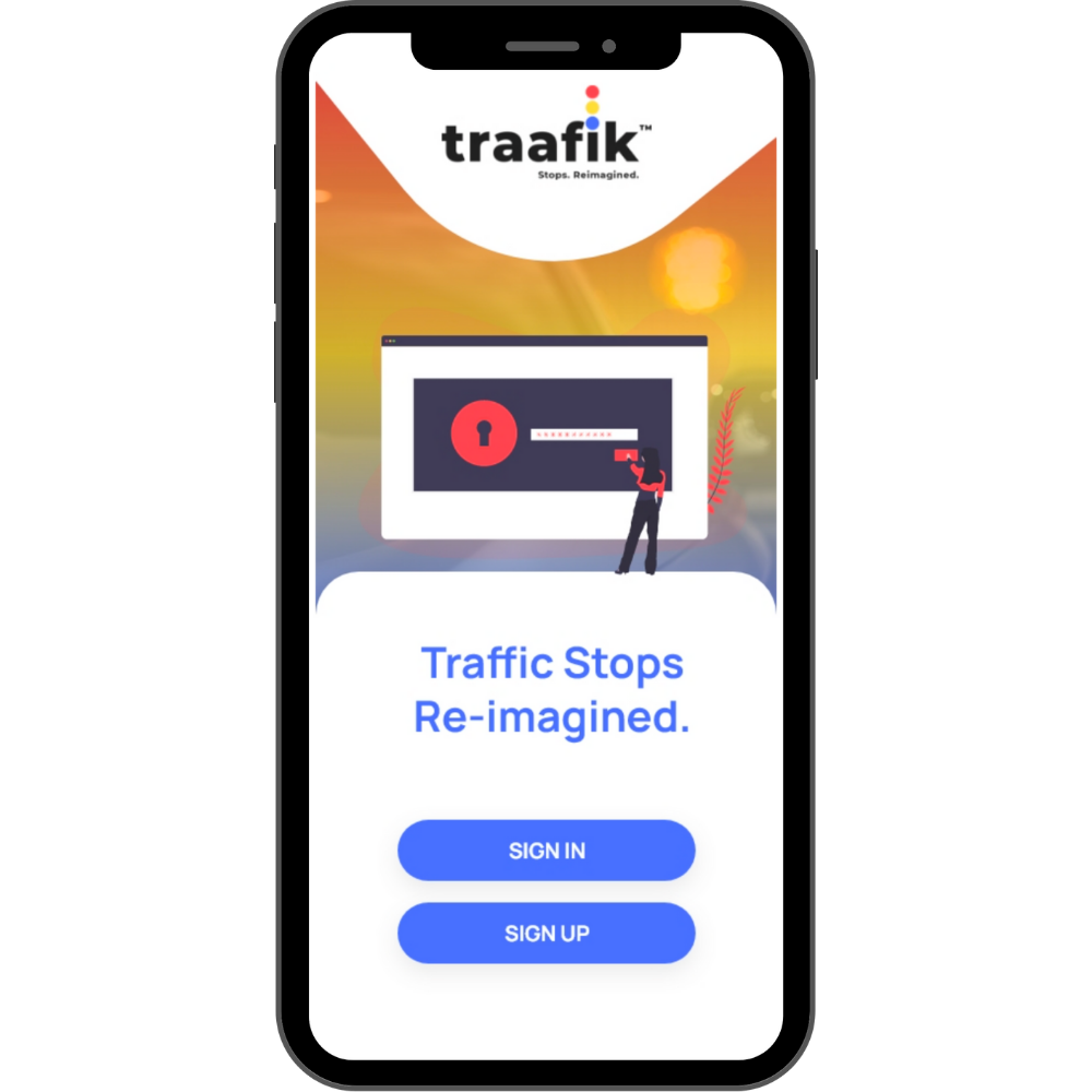 Mobile App, interactions between Police Officers and Drivers Safer, routine traffic stops, Distant e-citations