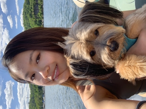 Profile picture holding a dog