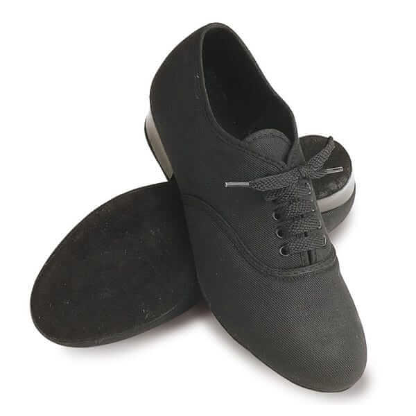 A pair of black junior boys' character shoes