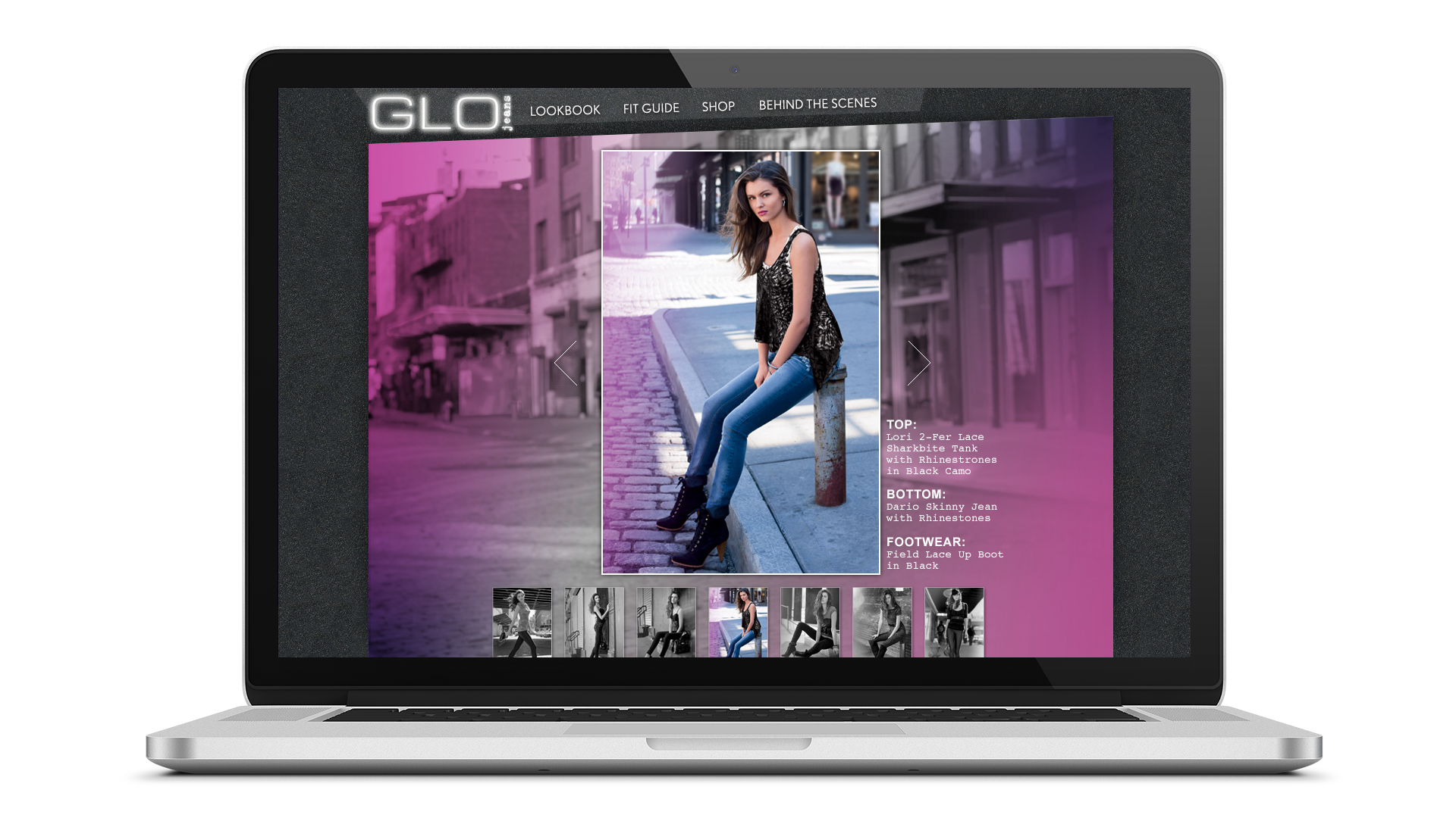 Davy Woodward Glo Jeans Brand website