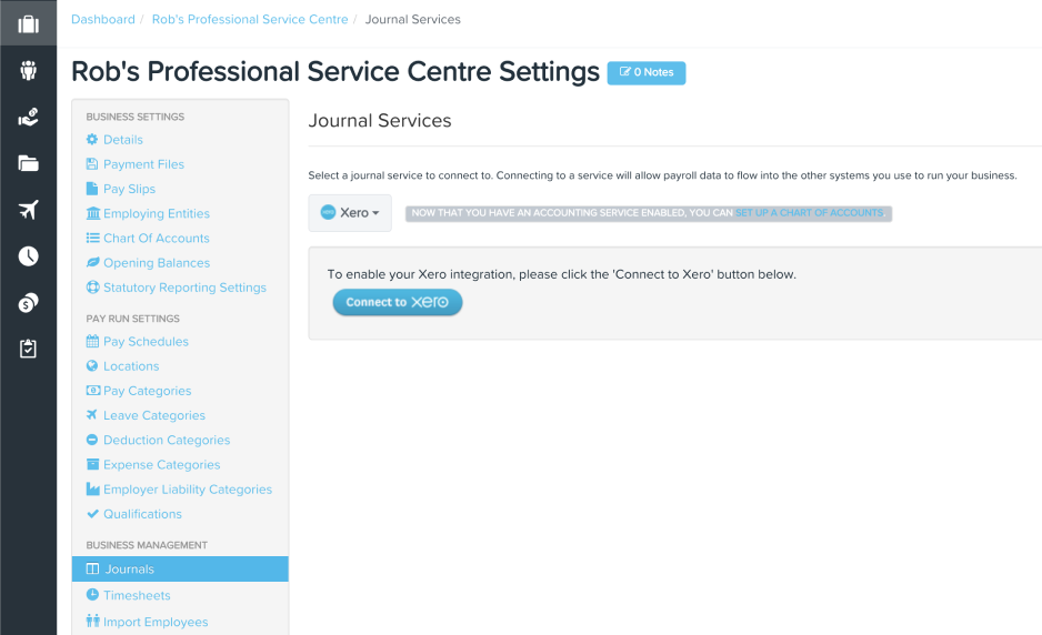KeyPay SG Xero Journal Services