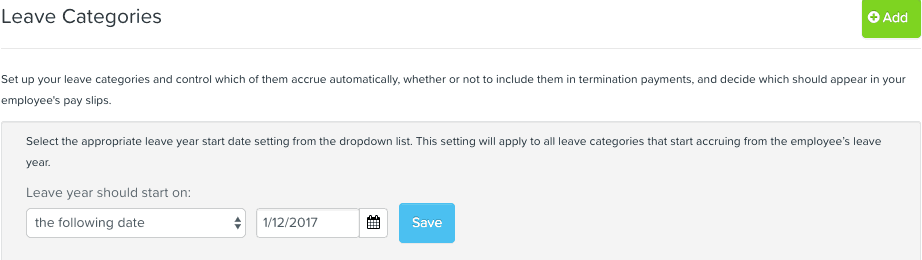 Leave accruals