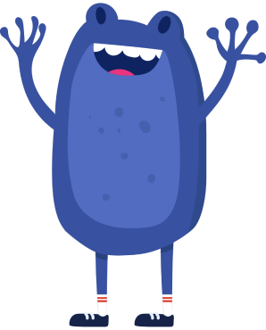Bertie hands in the air illustration