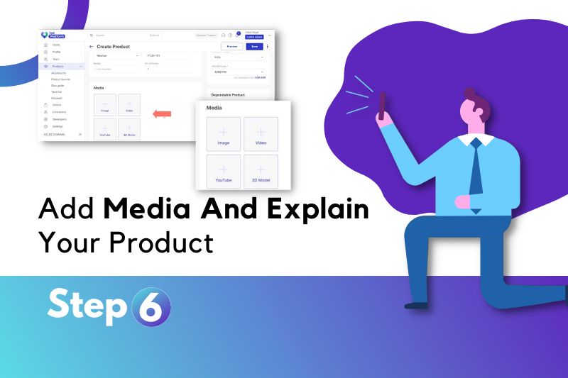 Explaining media and product on Fynd platform.