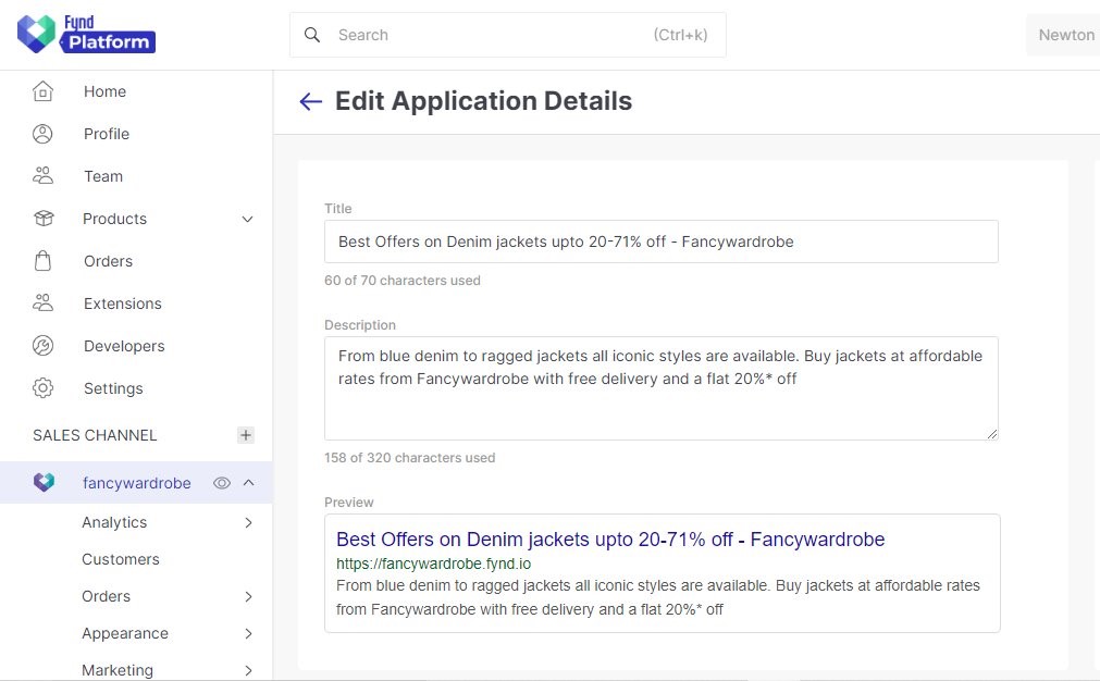 adding title and meta description.