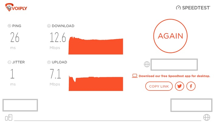 VoIPLy Speed Test