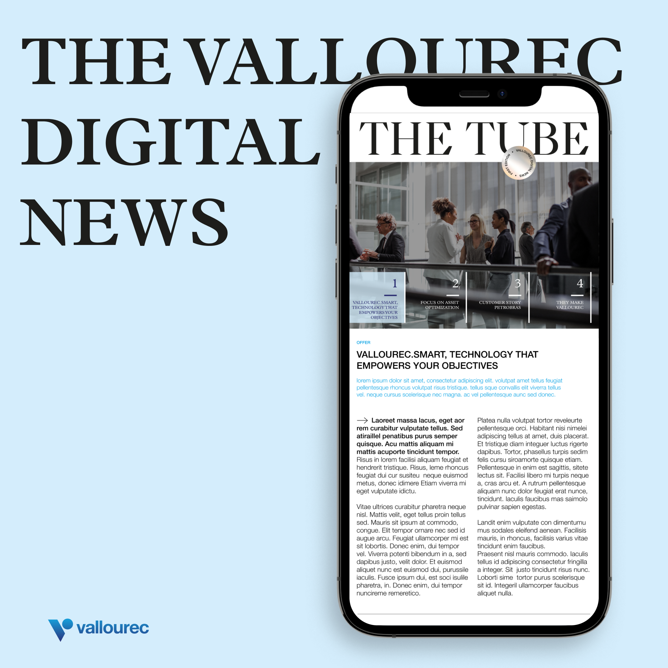 1 - post réseaux sociaux promotion de la newsletter the tube par vallourec