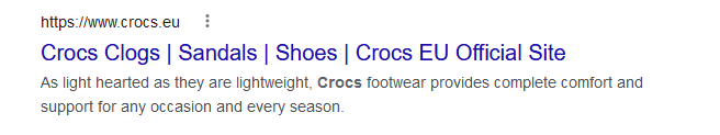 Crocs Meta Description