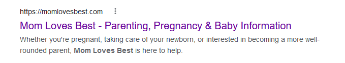 Mom Loves Best Meta Description