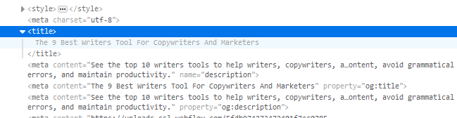 Meta Data in Page HTML