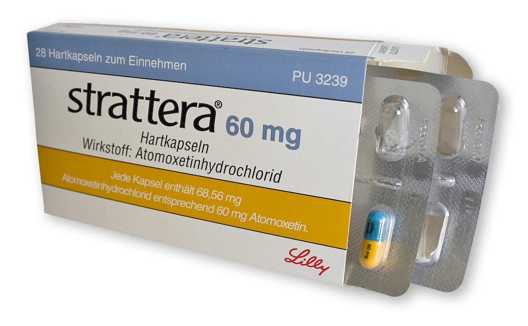 box of strattera pills, atomoxetine medicine for ADHD