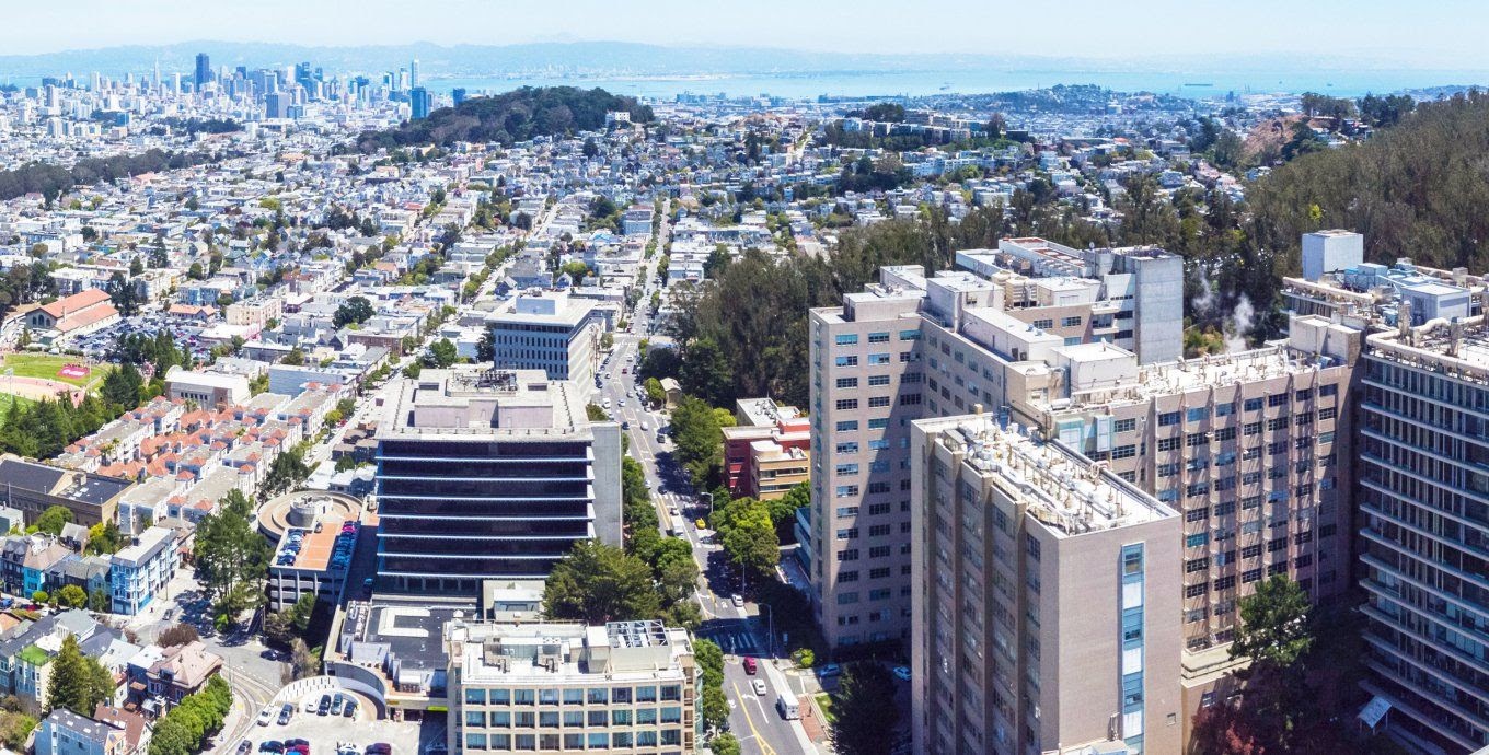 Aerial view of UCSF campus