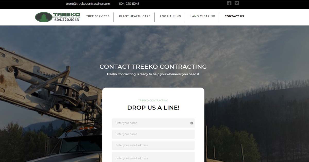 Contact Treeko Contracting Ltd.