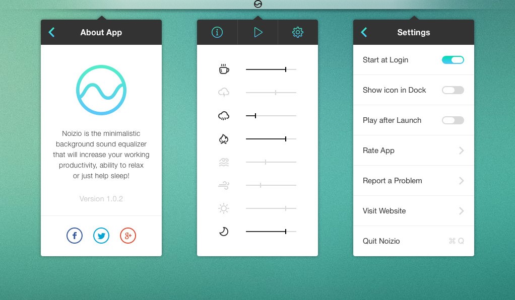 Application de musique Noizio pour augmenter sa concentration