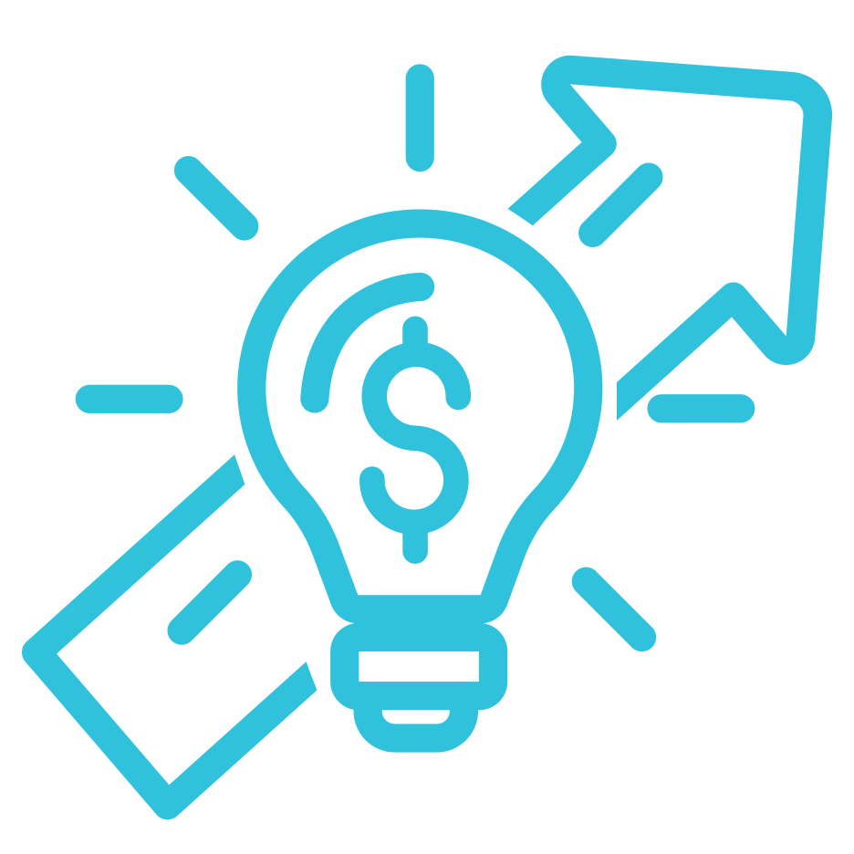 Lightbulb money icon