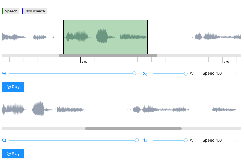 speech segmentation example