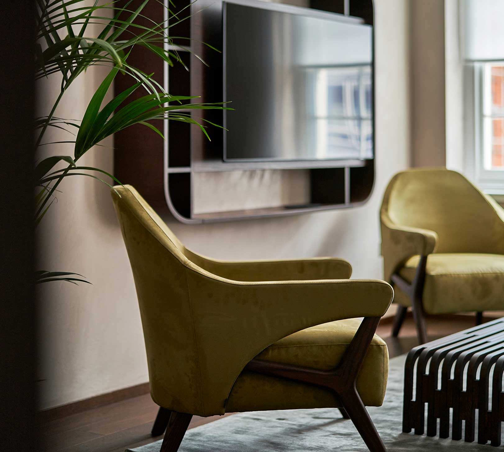 Photo of a living room with smart TV