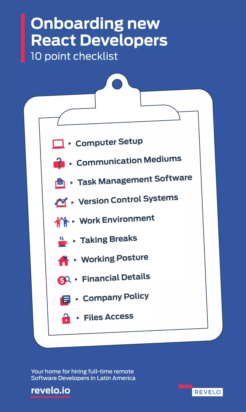 onboarding new react developers checklist