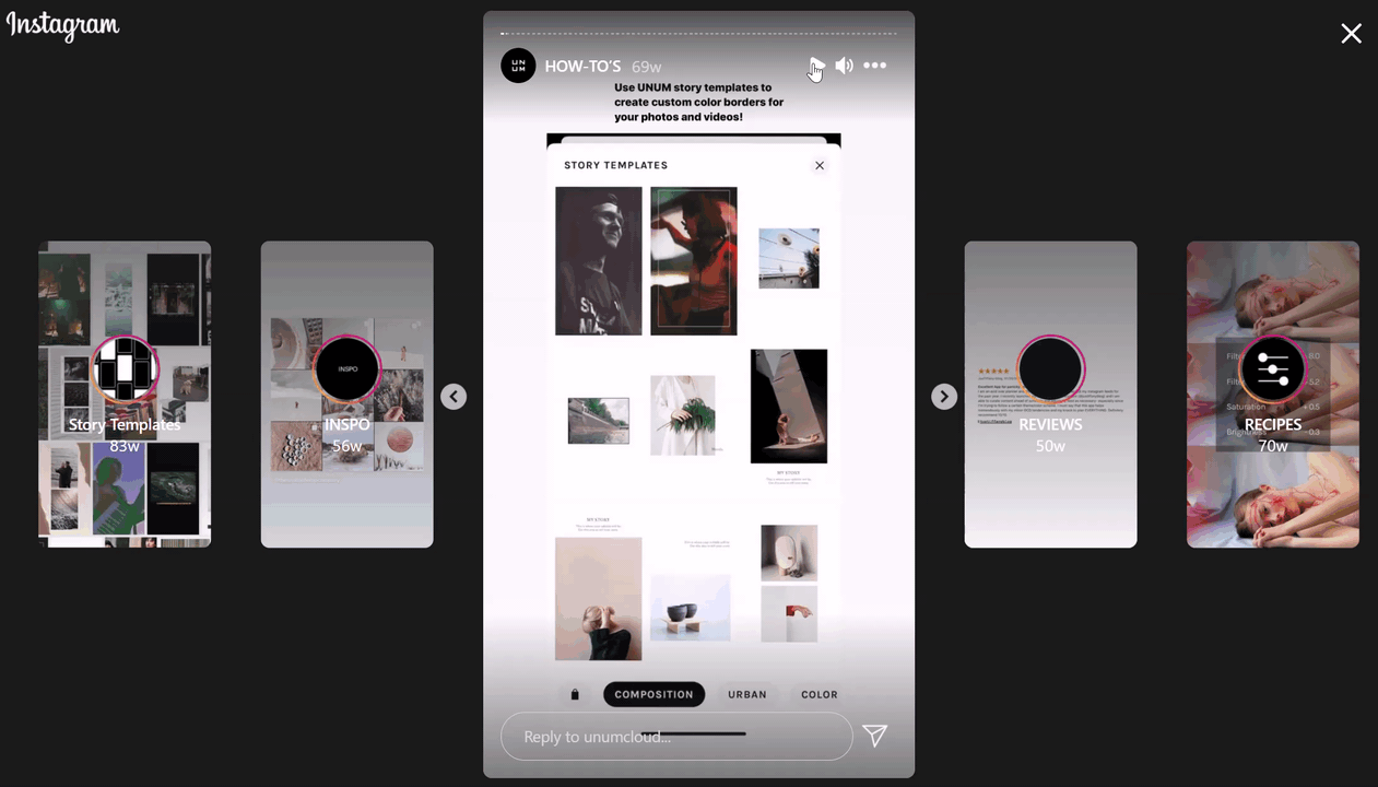 UNUM Instagram video story