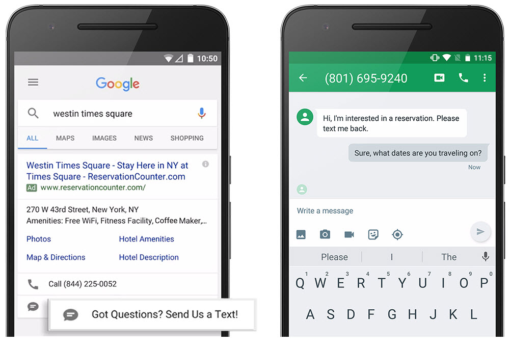 A mockup of 2 mobile screens