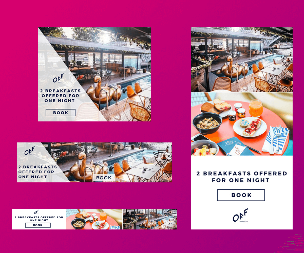 A collage of offers