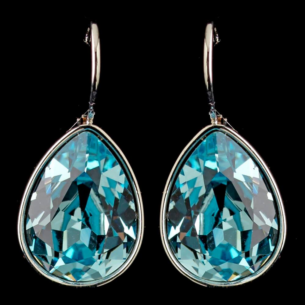 Blue crystal earrings