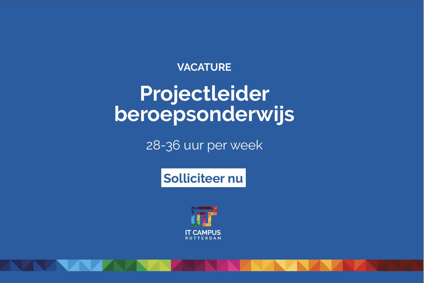 Vacature: projectleider beroepsonderwijs