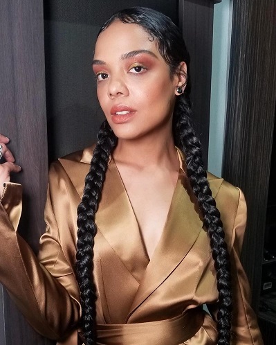 Tessa Thompson's Pigtail Braids