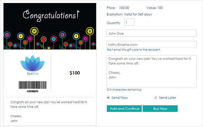 Congratulations Page