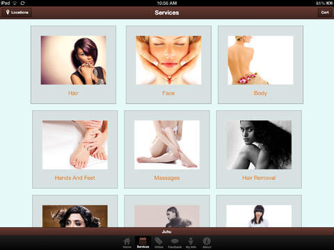 Blunt services screen