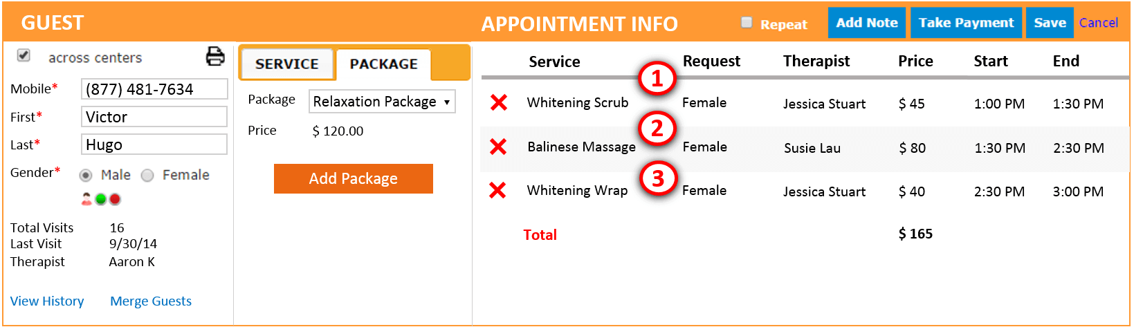 Order services in a day package