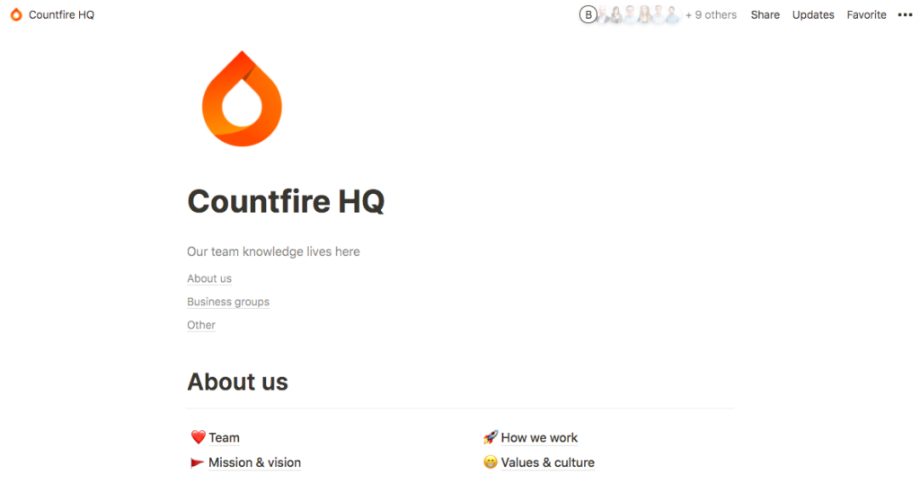 company Notion wiki