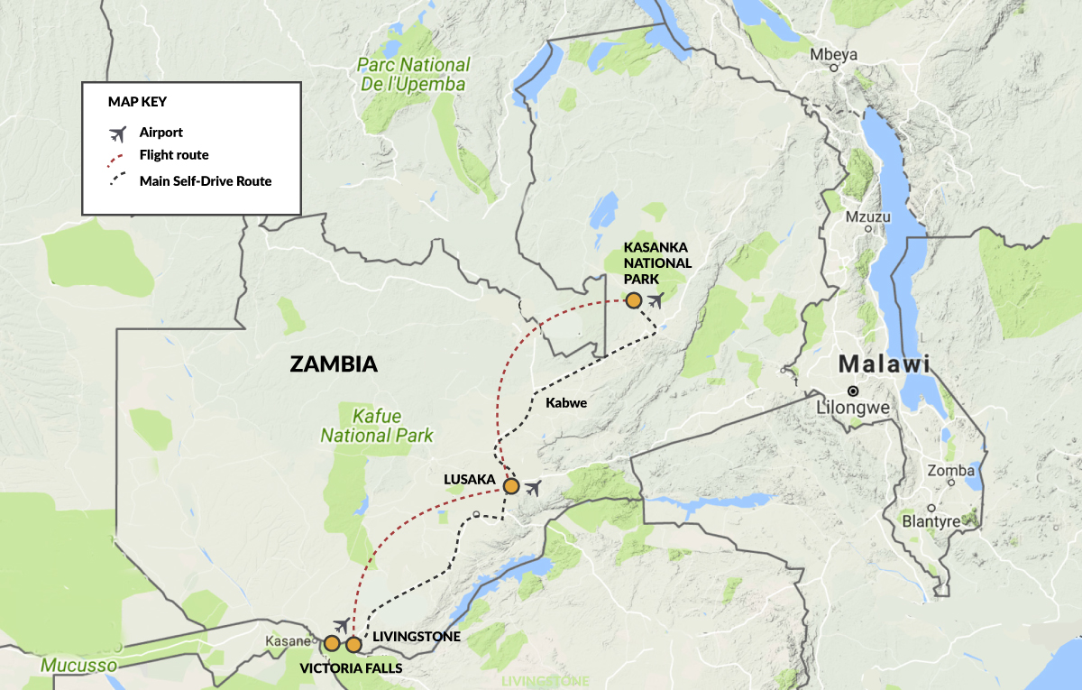 Map of Zambia