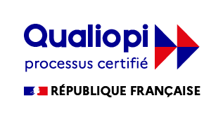 Logo certification qualiopi pour Axelmage Facilitation graphique