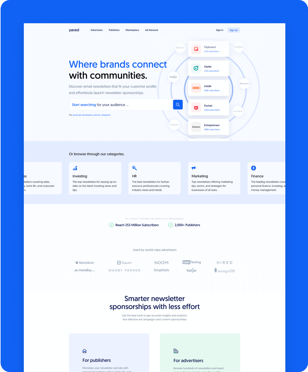 Screenshot from Flowout Webflow project for Partner League.