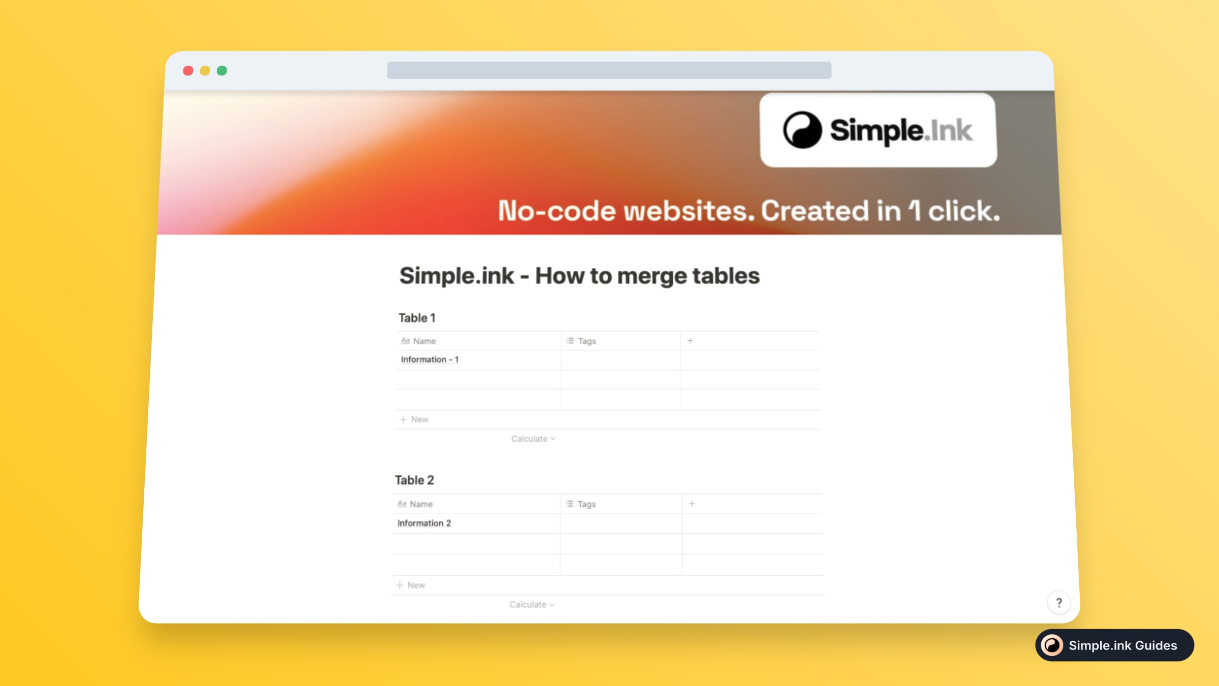 how to merge two tables in notion