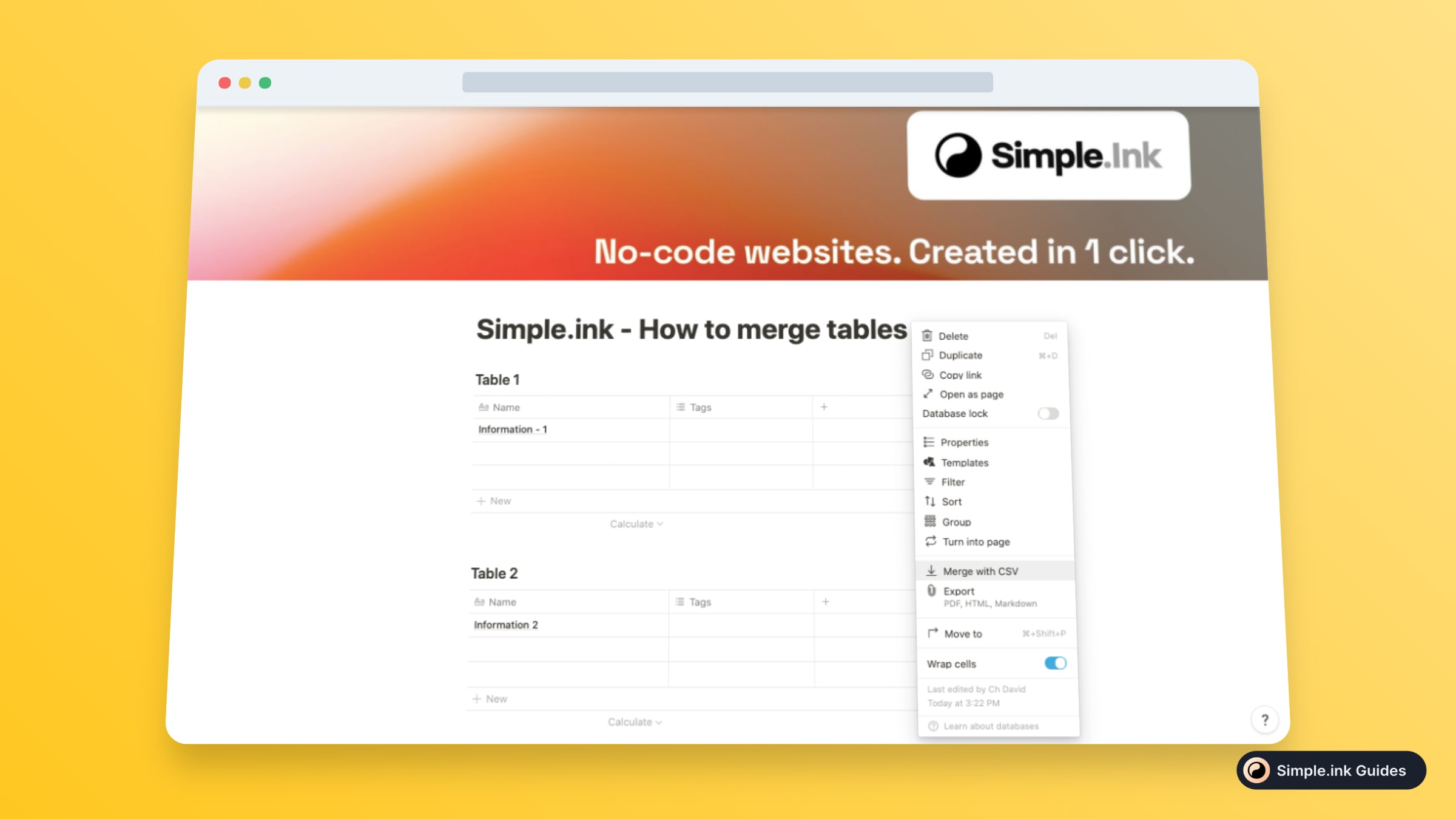 merge tables in notion
