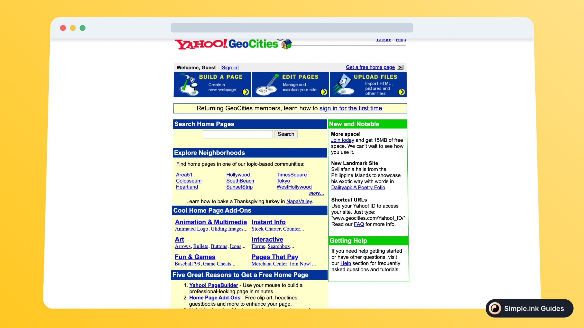 Geocities Website Builder